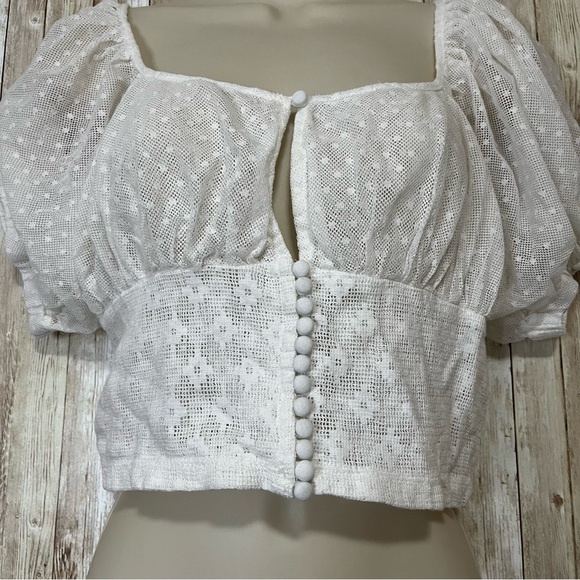 Free People Sheer Blouse Size Small - Picture 2 of 7